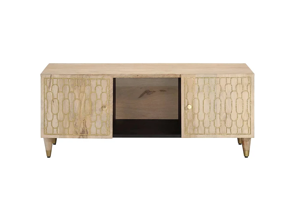 Couchtisch 100x54x40 cm Massivholz Mango