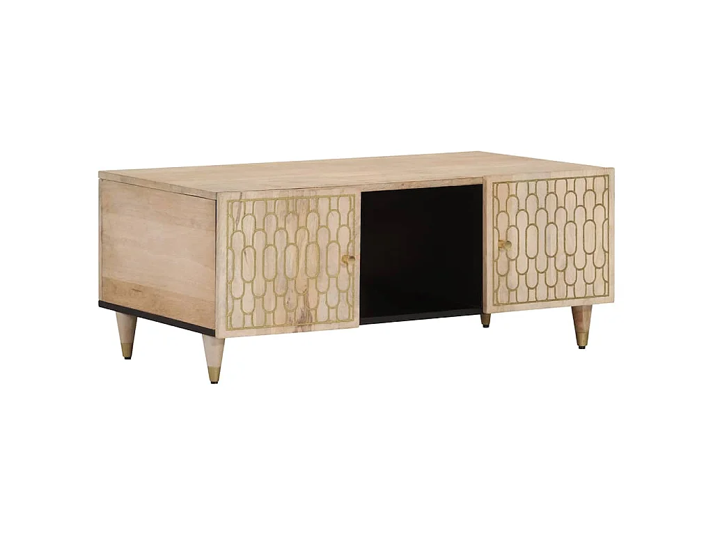 Couchtisch 100x54x40 cm Massivholz Mango