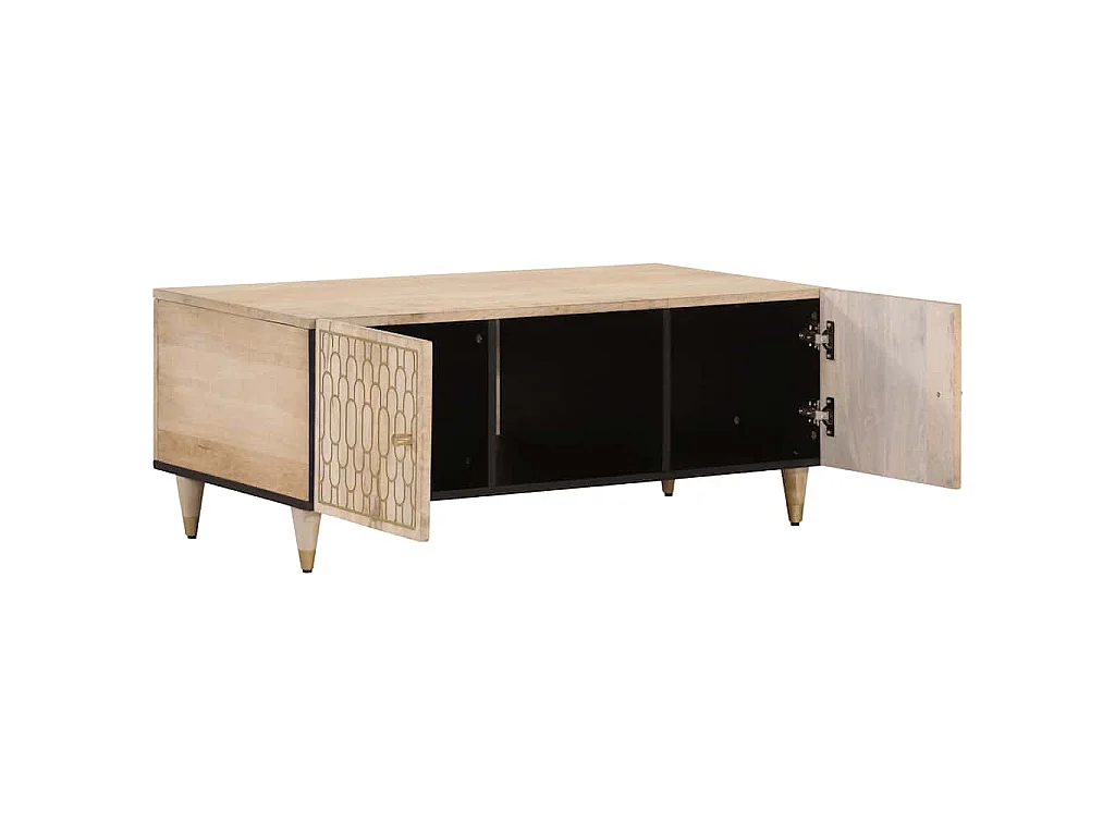 Couchtisch 100x54x40 cm Massivholz Mango