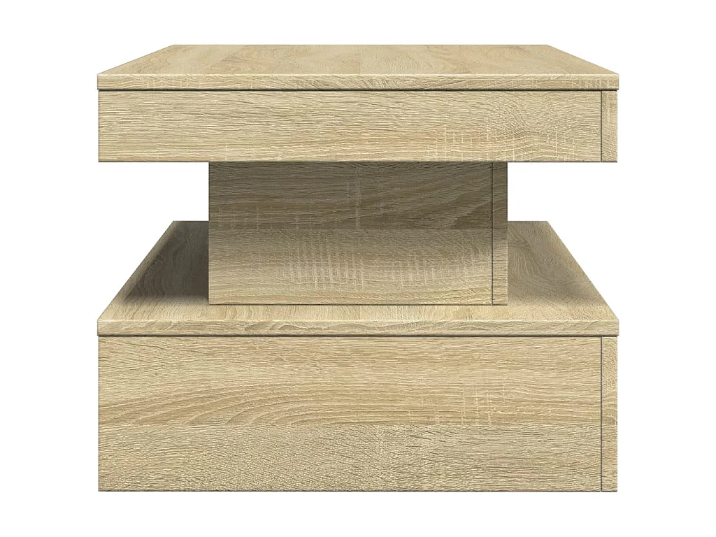 Mesa de centro com luzes LED 90x50x40 cm carvalho sonoma