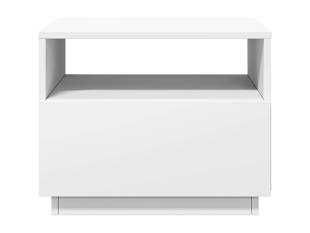 Salontafel met LED-verlichting 50x49x40 cm wit