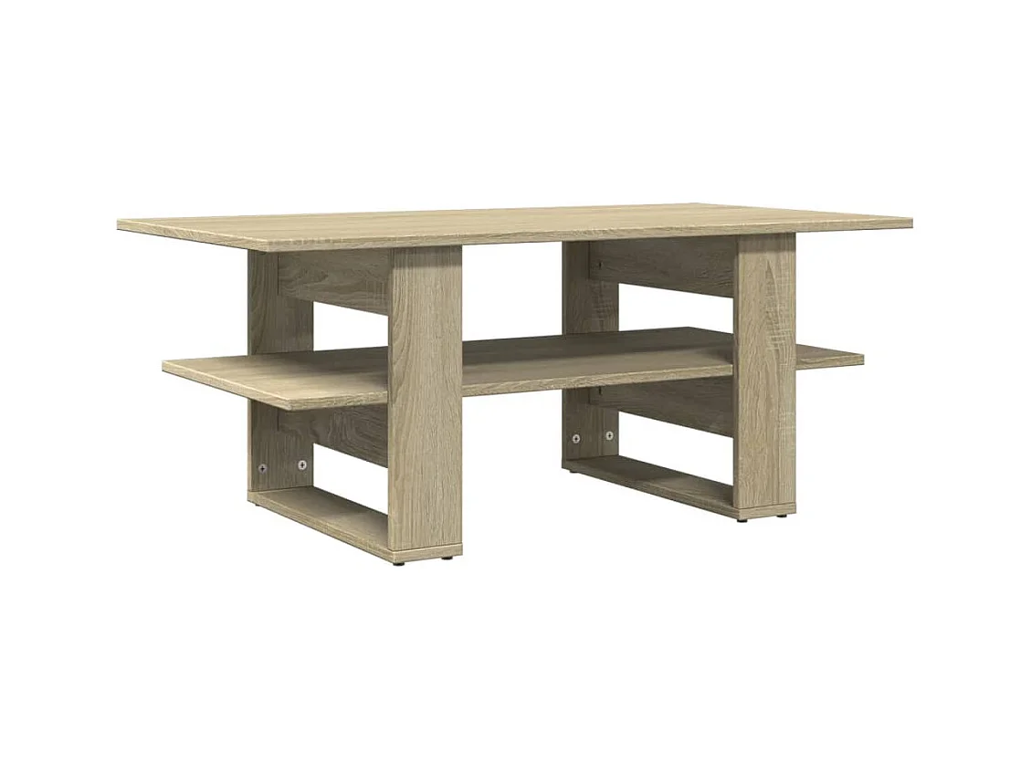 Table basse chêne sonoma 102x55x42 cm bois d'ingénierie