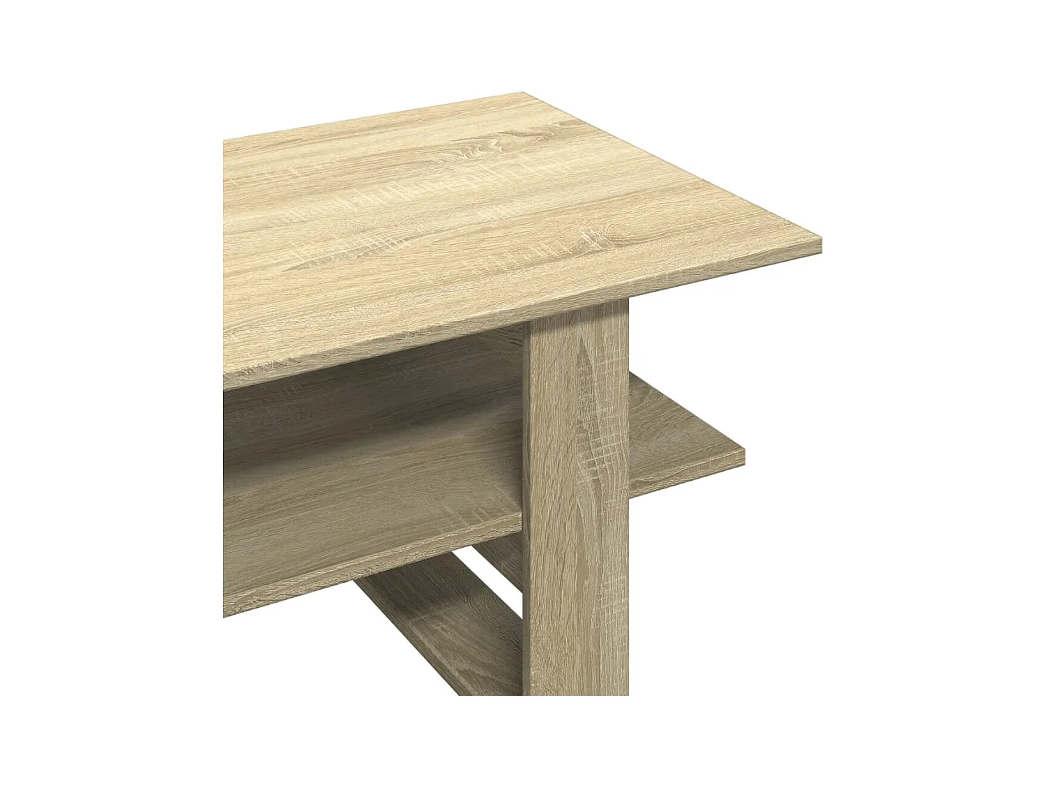 Table basse chêne sonoma 102x55x42 cm bois d'ingénierie
