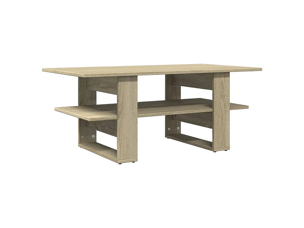 Table basse chêne sonoma 102x55x42 cm bois d'ingénierie