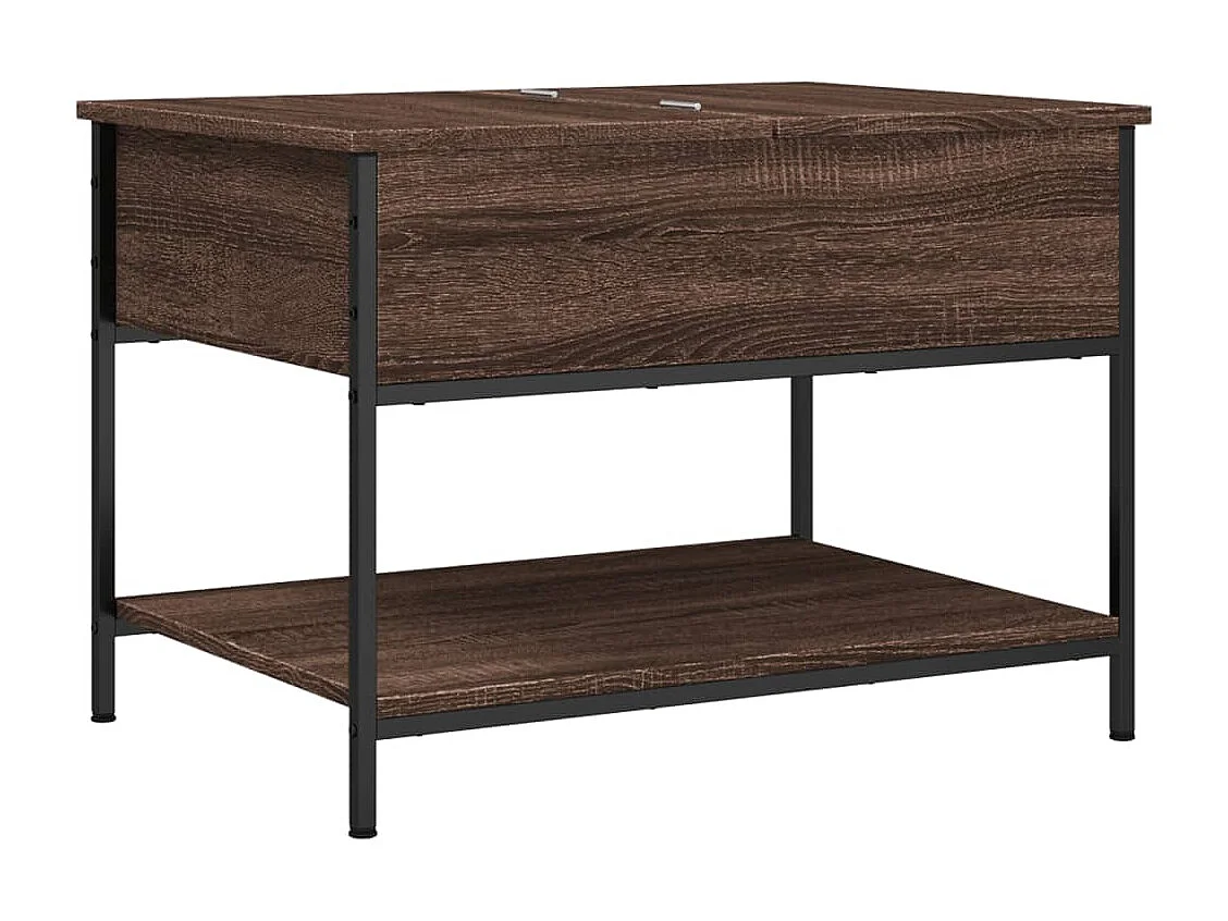 Mesa centro 70x50x50 cm deriv. madeira/metal carvalho castanho