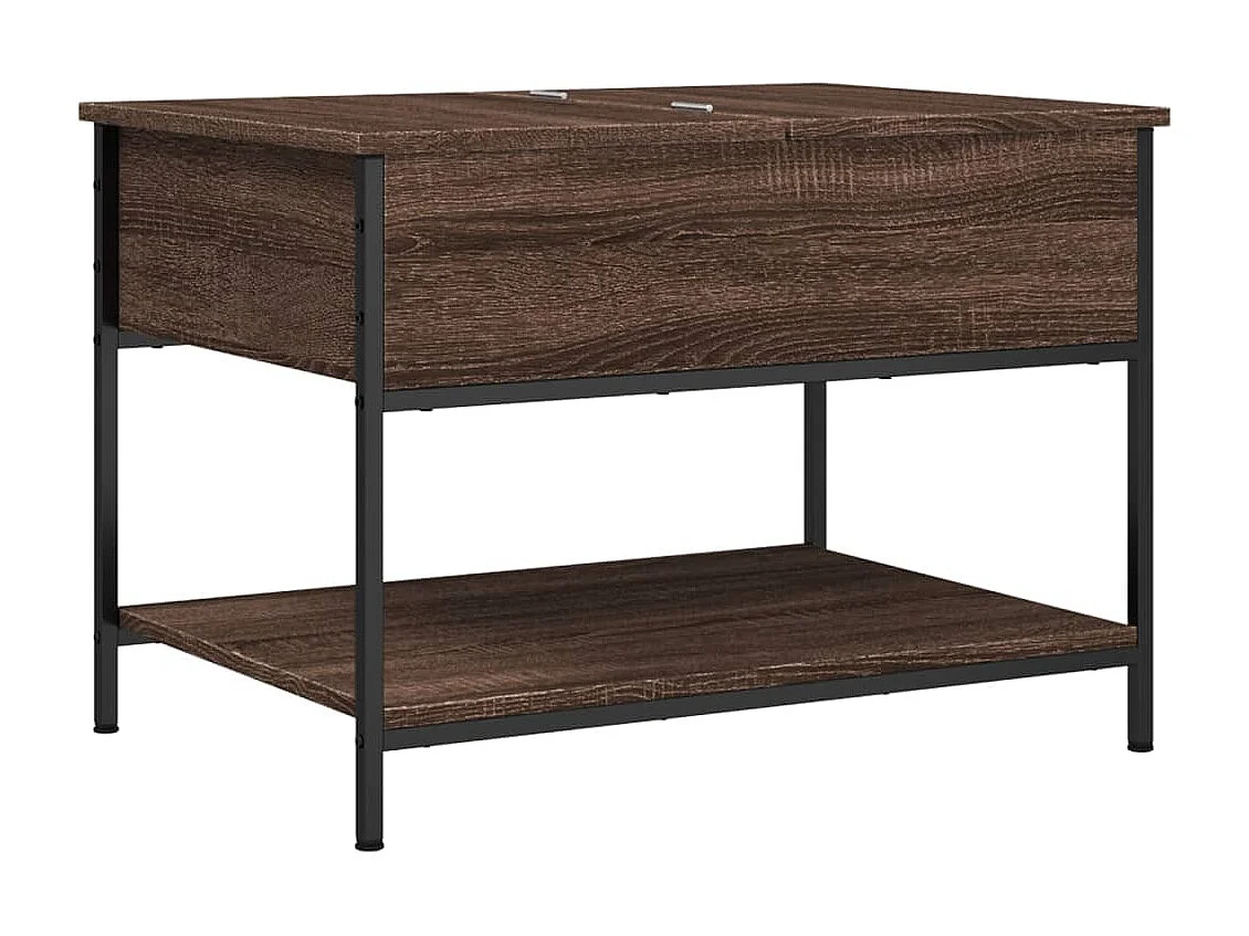 Mesa centro 70x50x50 cm deriv. madeira/metal carvalho castanho