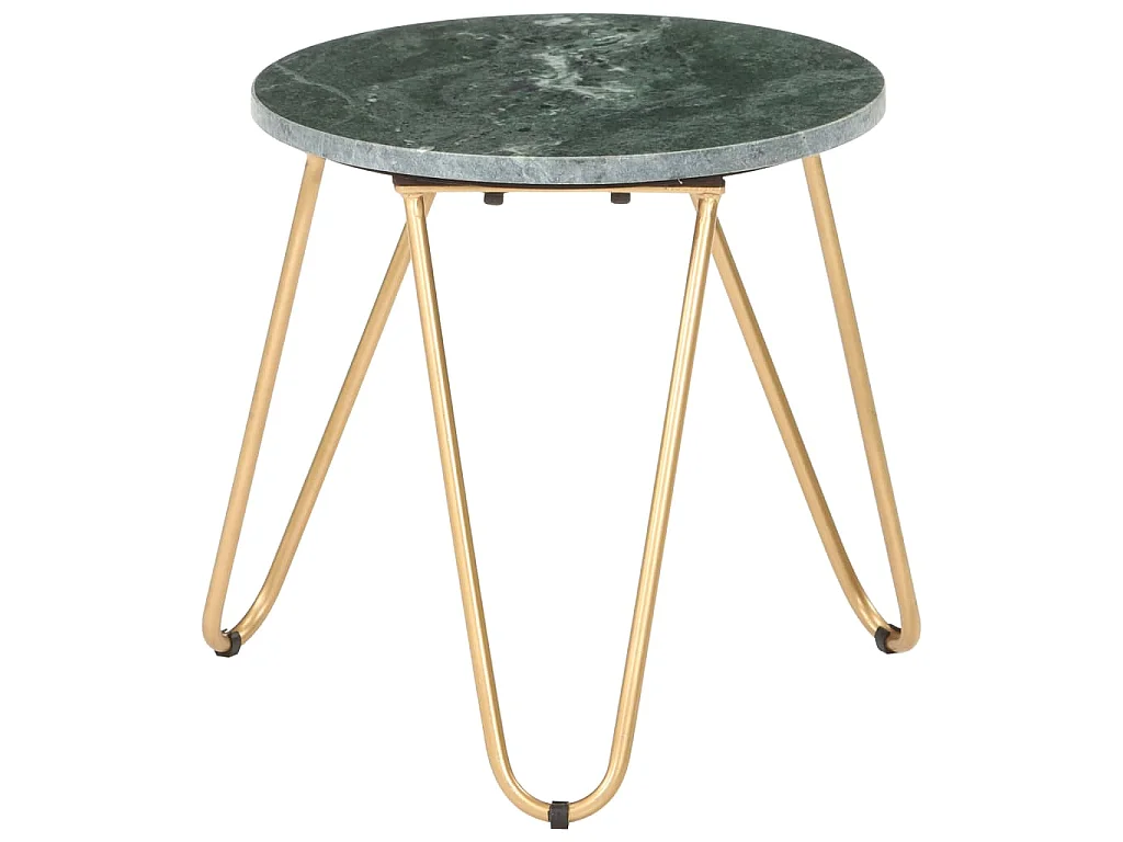 Mesa centro 40x40x40cm pedra genuína textura mármore verde