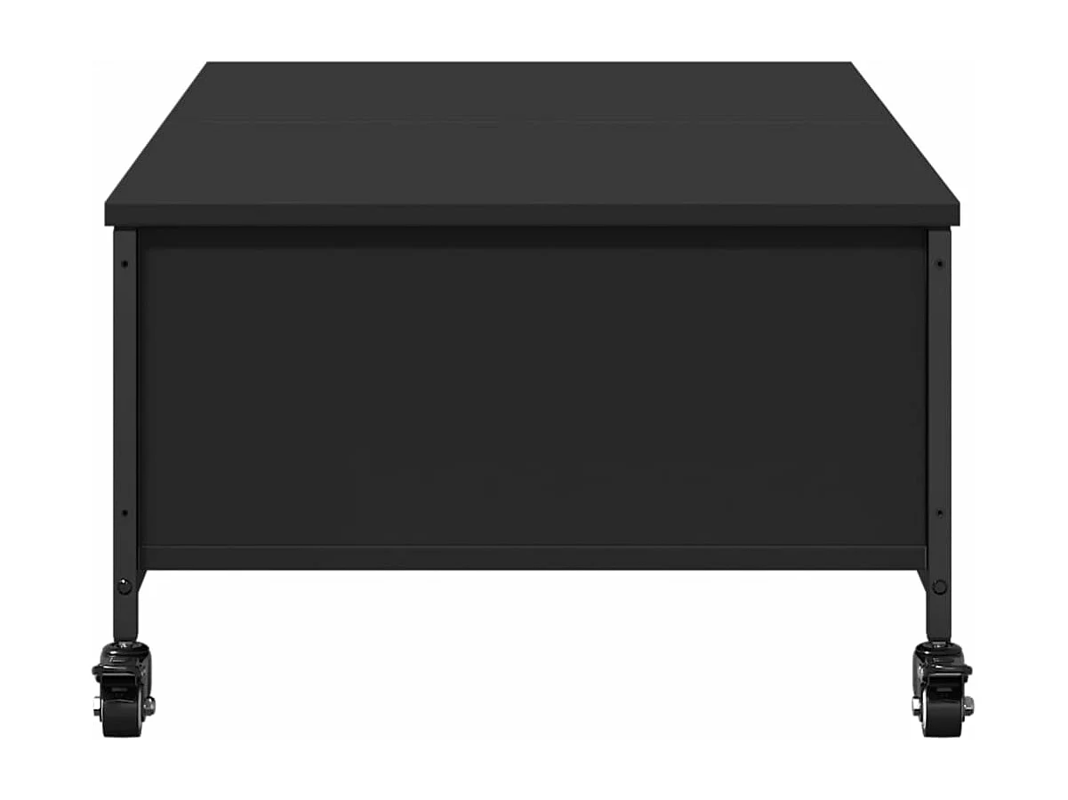 Mesa de centro c/ rodas 91x55x34 cm derivados de madeira preto