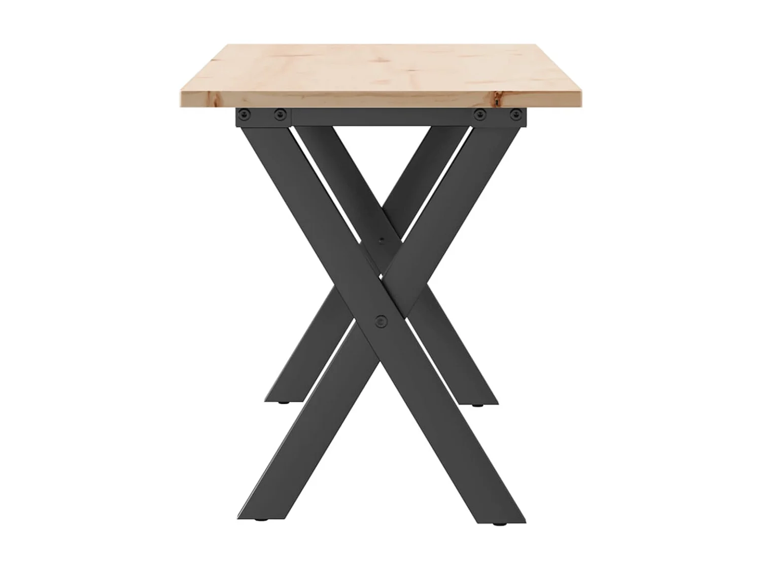 Salontafel X-frame 110x40x45 cm massief grenenhout en staal