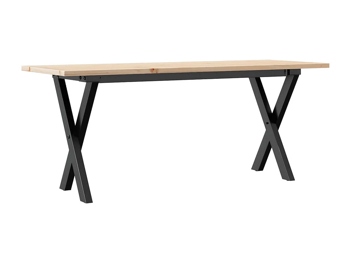 Salontafel X-frame 110x40x45 cm massief grenenhout en staal