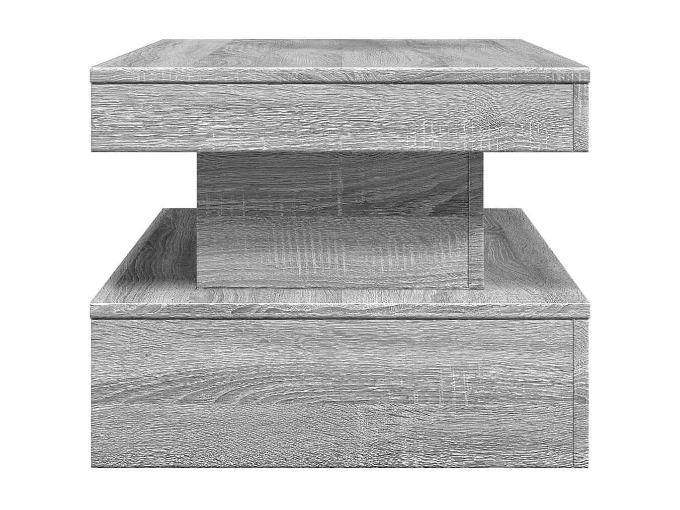 Mesa de centro com luzes LED 90x50x40 cm cinzento sonoma