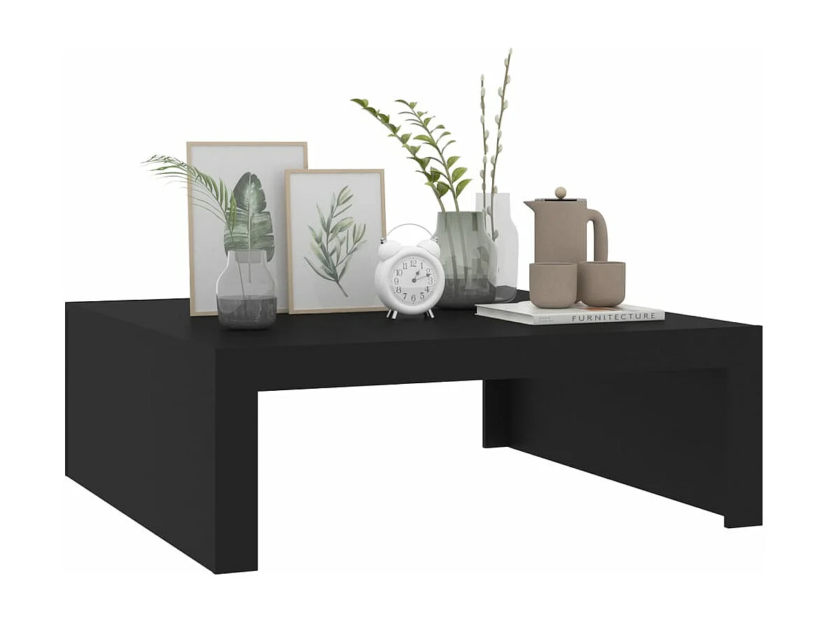 Couchtisch Schwarz 100x100x35 cm Holzwerkstoff