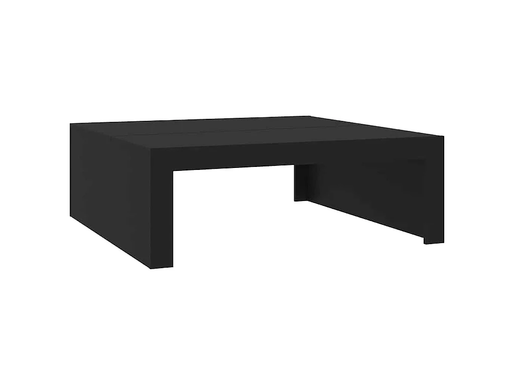 Table basse noir 100x100x35 cm bois d'ingénierie