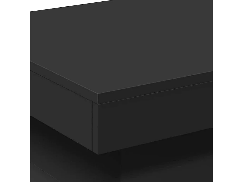 Mesa de centro con luces LED negro 50x50x40 cm