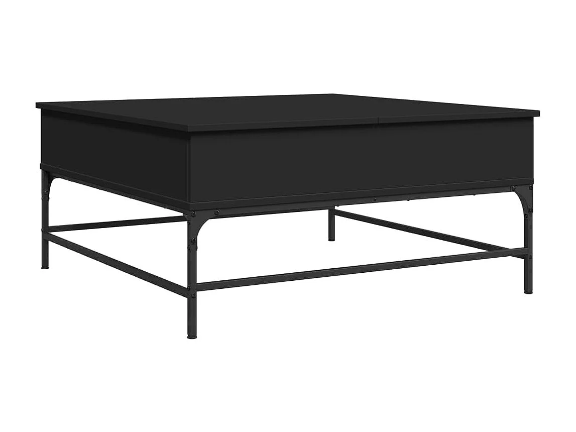 Mesa de centro 95x95x45 cm derivados de madeira/metal preto
