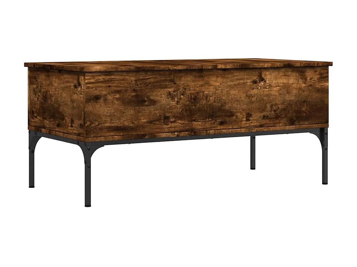 Couchtisch Räuchereiche 100x50x45 cm Holzwerkstoff und Metall