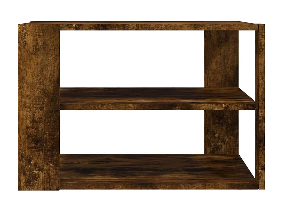 Table basse chêne fumé 58x58x40 cm bois d'ingénierie