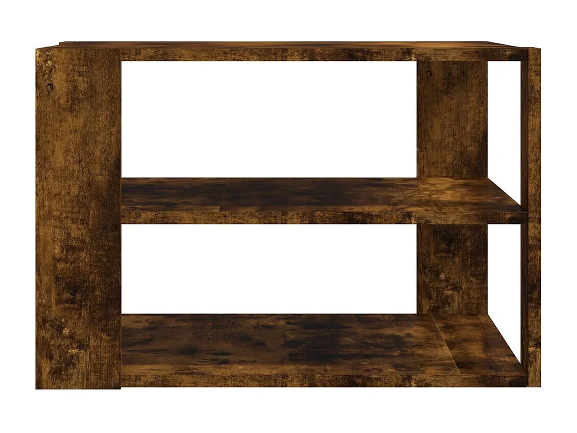 Table basse chêne fumé 58x58x40 cm bois d'ingénierie