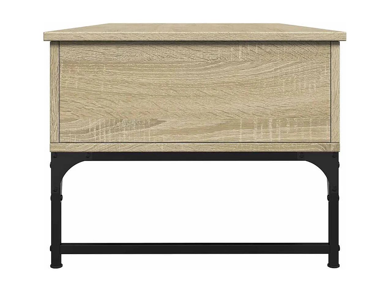 Table basse chêne sonoma 100x50x40cm bois d'ingénierie et métal