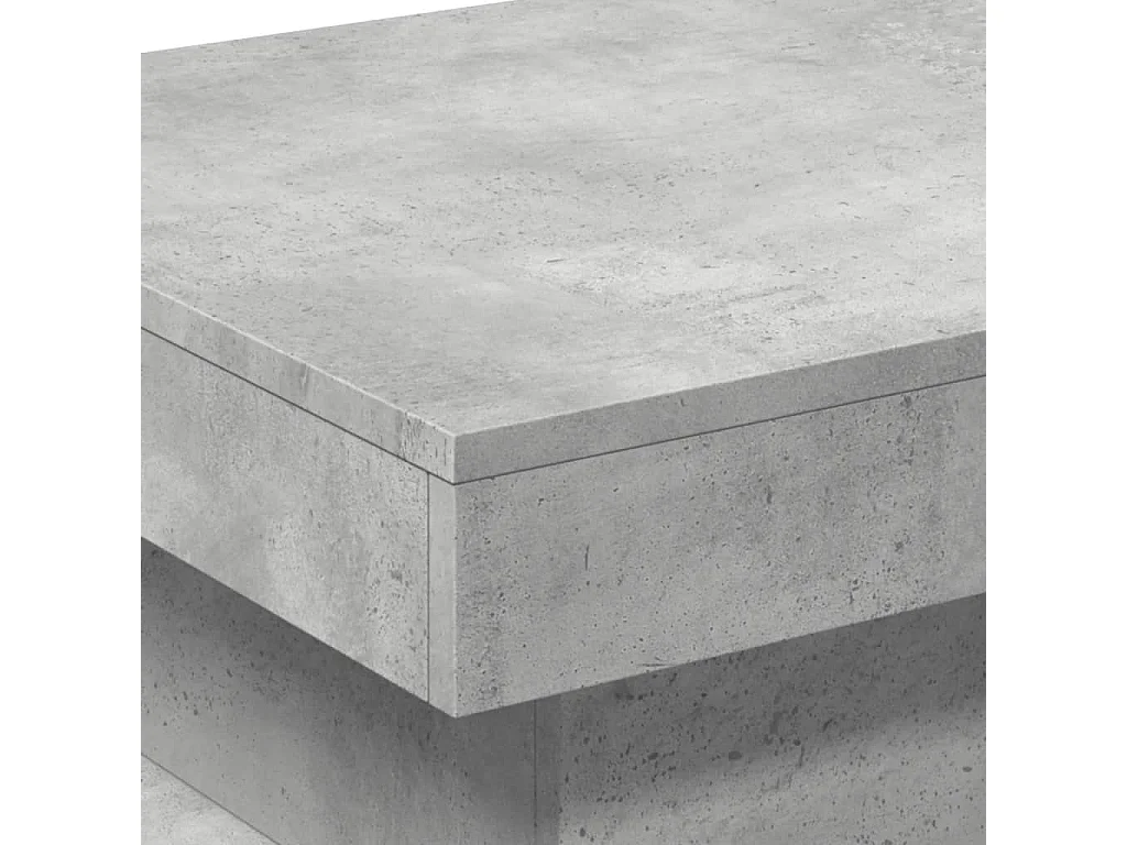 Couchtisch mit LED-Leuchten Betongrau 50x50x40 cm