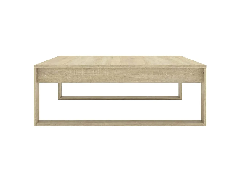 Salontafel 100x100x35 cm bewerkt hout sonoma eikenkleurig