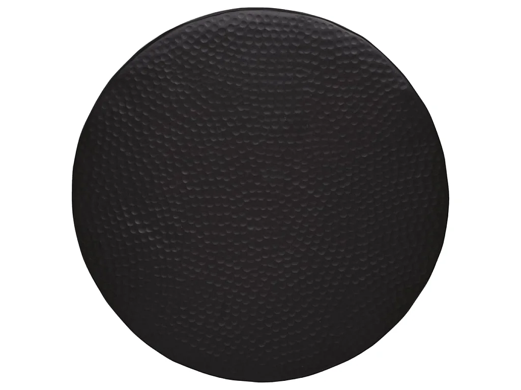 Table basse martelée en aluminium Ø 50x30 cm noir