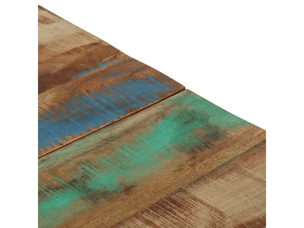 Salontafel roestvrij staal en gerecycled hout zilverkleurig