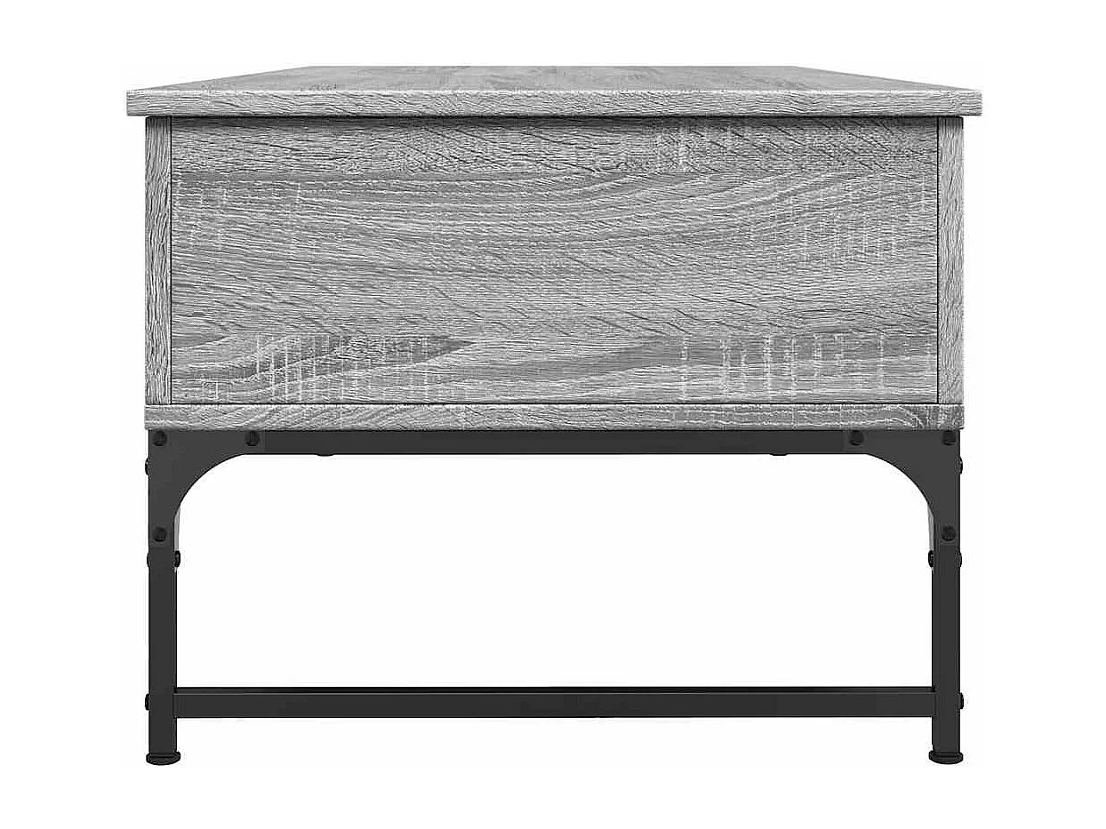 Salontafel 100x50x40 cm bewerkt hout en metaal grijs sonoma