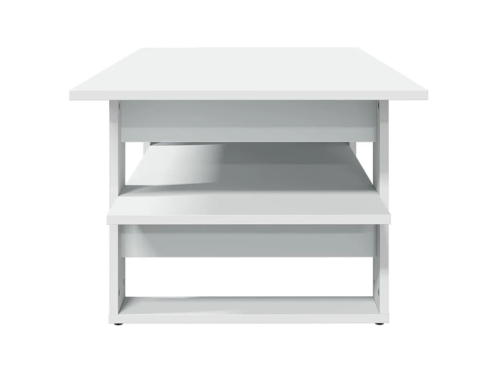 Table basse blanc 102x55x42 cm bois d'ingénierie