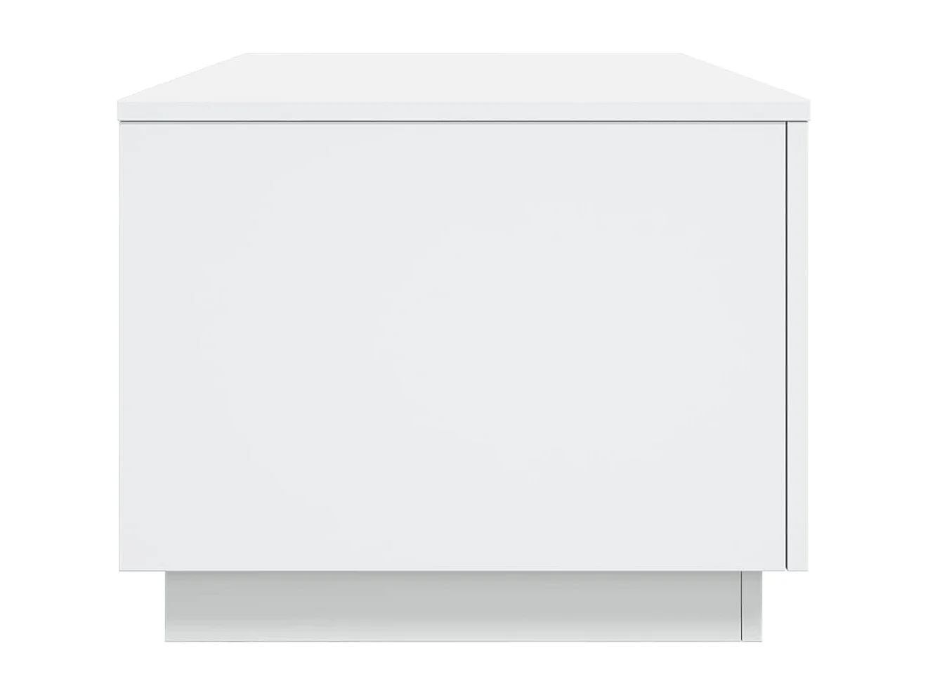Tavolino da Soggiorno con Luci LED Bianco 90x50x40 cm