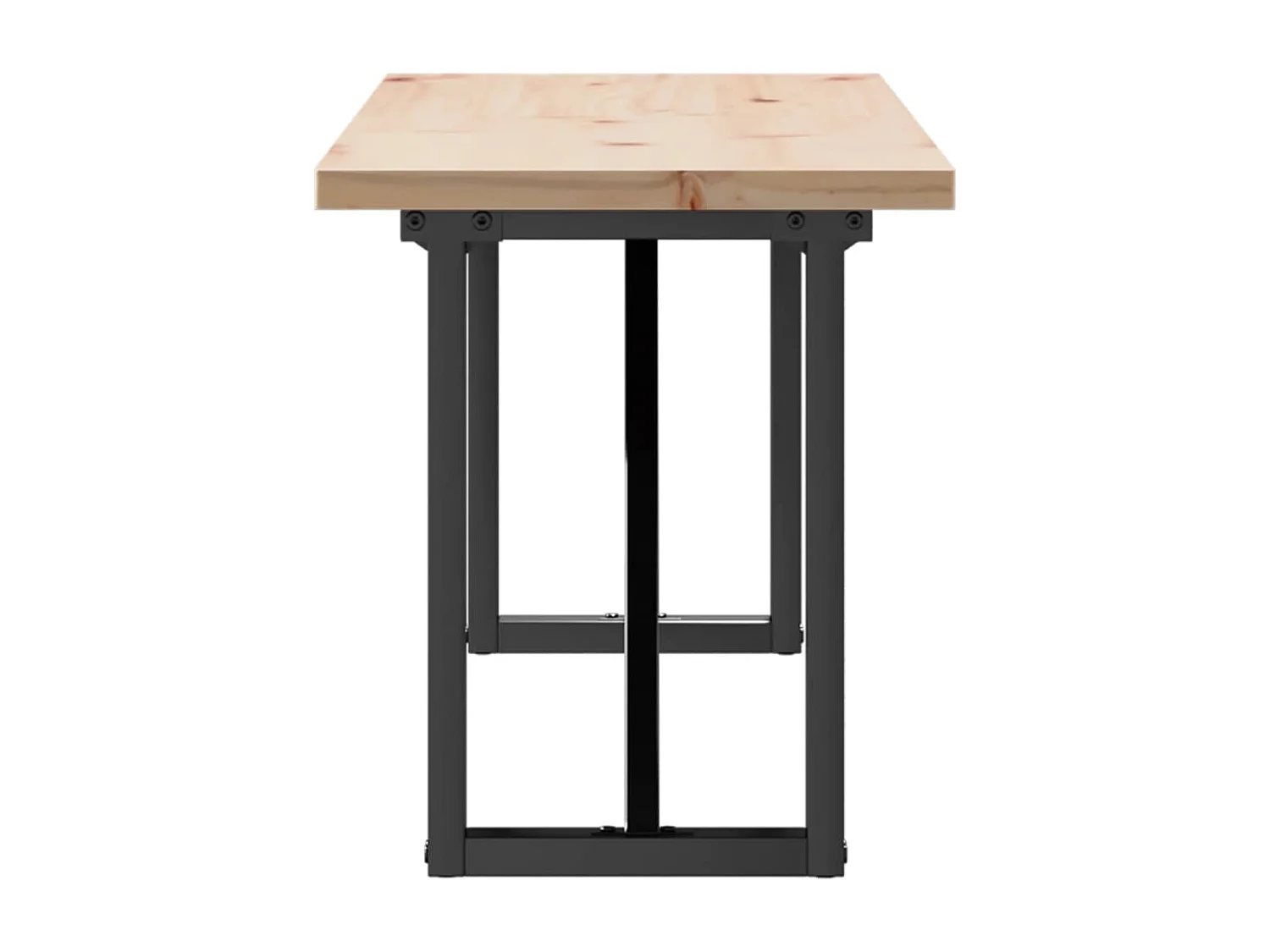 Tavolino Salotto Telaio a O 160x40x45,5 cm Legno Pino e Acciaio