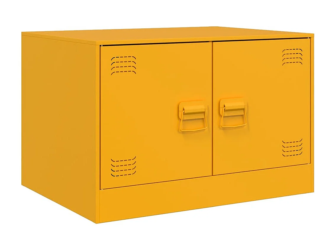 Salontafel 67x50x44 cm staal geel