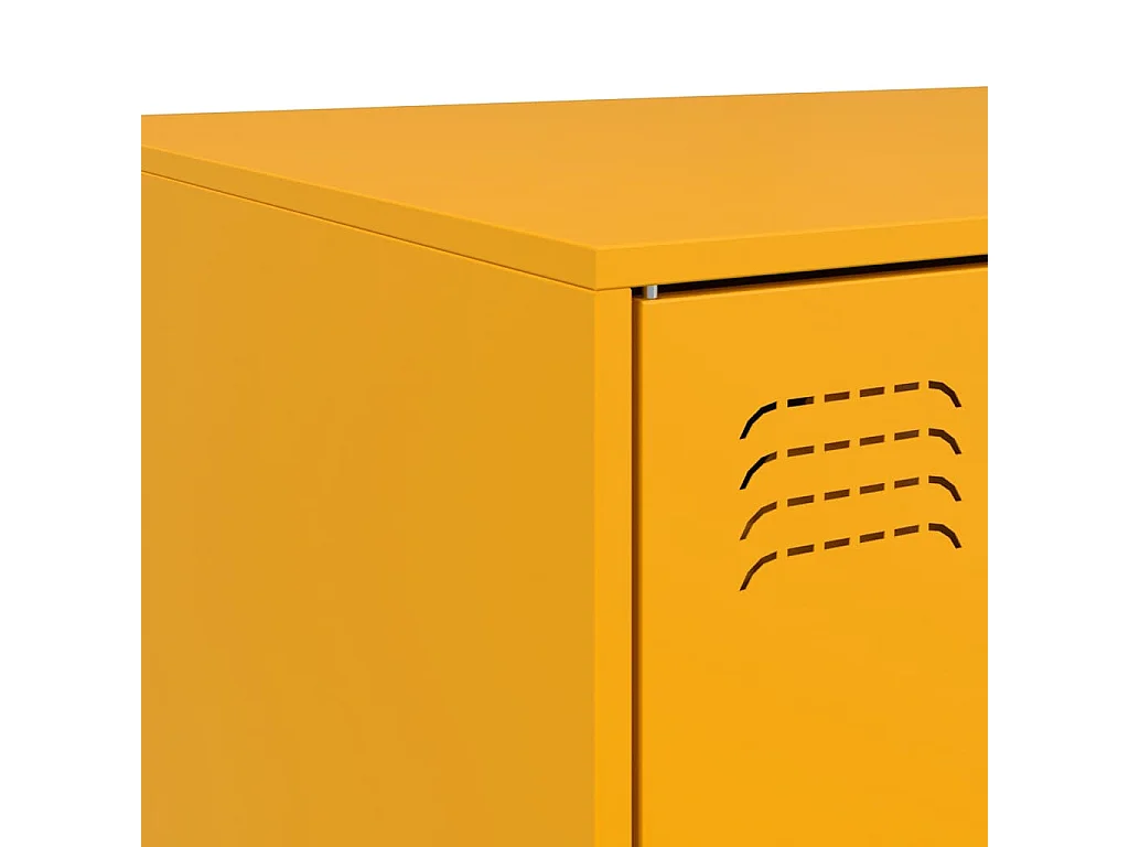 Salontafel 67x50x44 cm staal geel