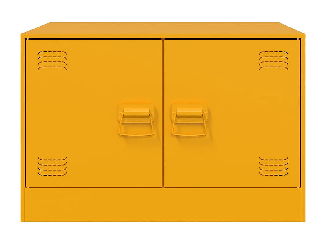 Table basse Jaune moutarde 67x50x44 cm acier