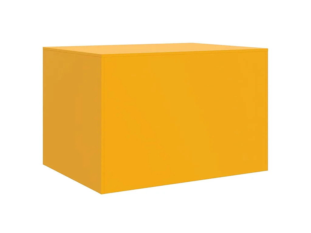 Table basse Jaune moutarde 67x50x44 cm acier