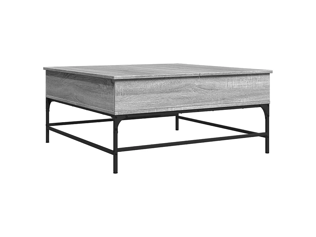 Couchtisch Grau Sonoma 95x95x45 cm Holzwerkstoff und Metall