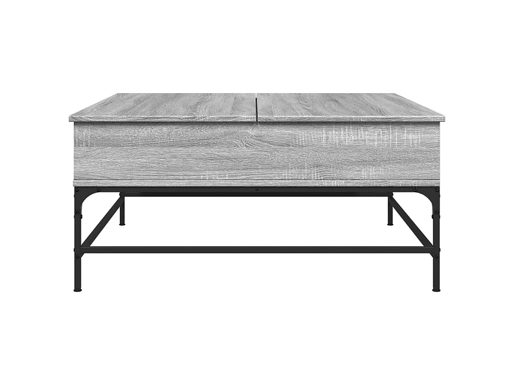 Couchtisch Grau Sonoma 95x95x45 cm Holzwerkstoff und Metall
