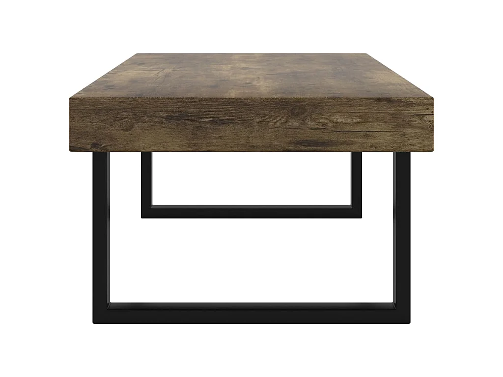 Salontafel 120x60x40 cm MDF en ijzer donkerbruin en zwart