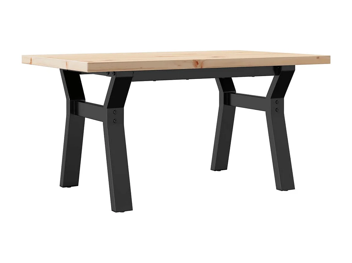 Mesa de centro estrutura em Y 80x50x40,5 cm pinho/aço