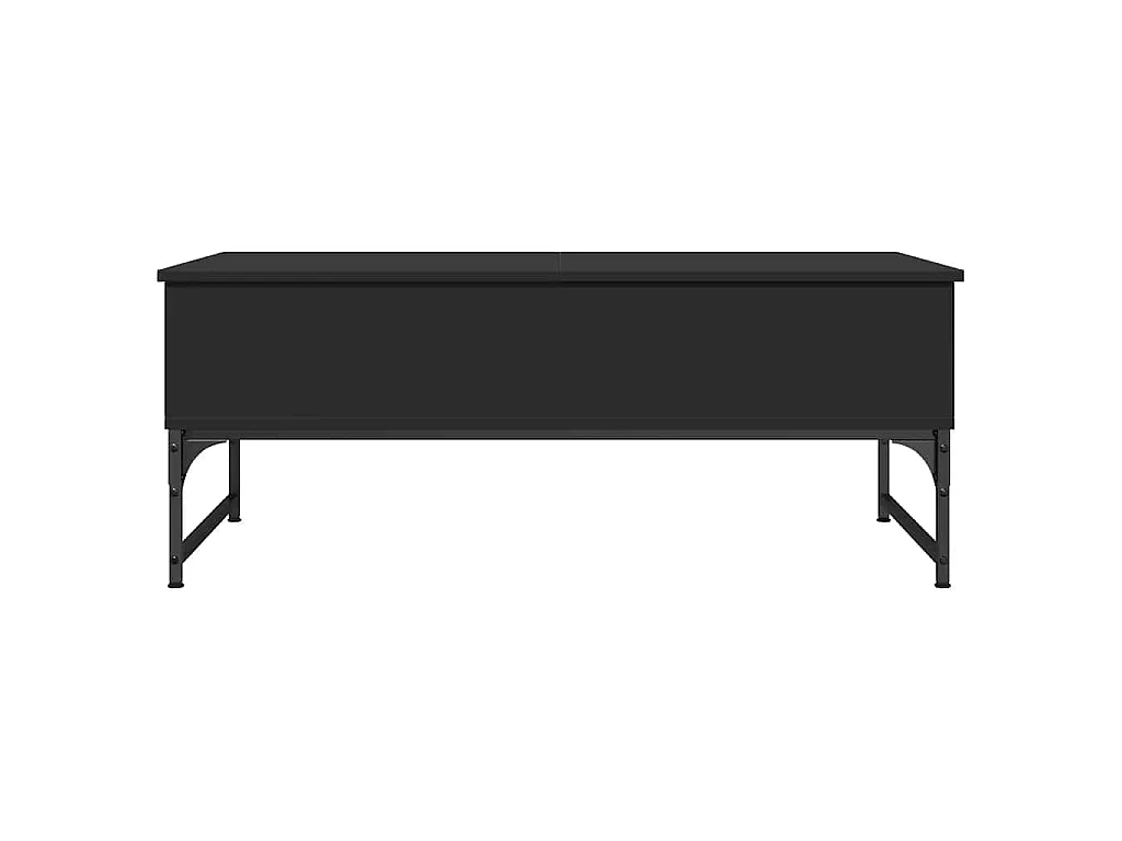 Salontafel 100x50x40 cm bewerkt hout en metaal zwart