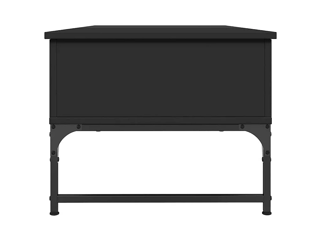 Salontafel 100x50x40 cm bewerkt hout en metaal zwart