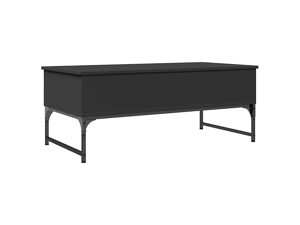 Salontafel 100x50x40 cm bewerkt hout en metaal zwart