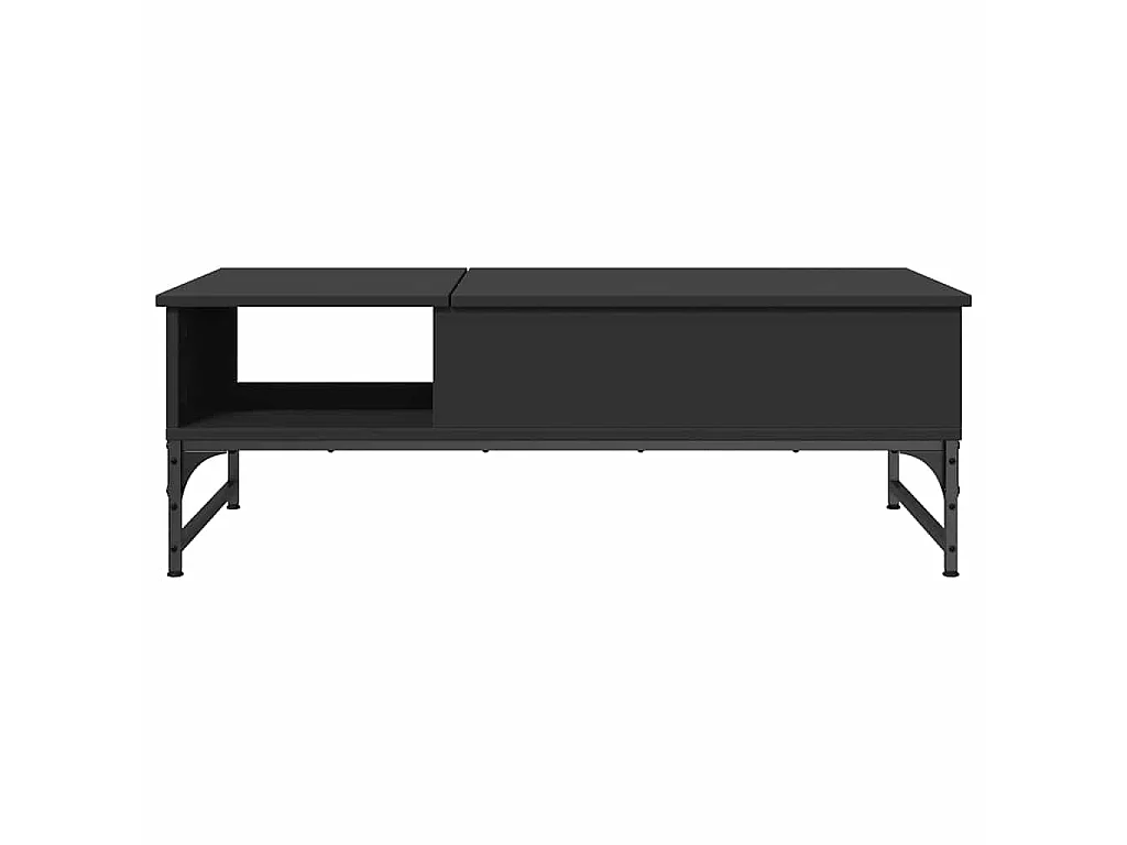 Mesa de centro 100x50x35 cm derivados de madeira/metal preto