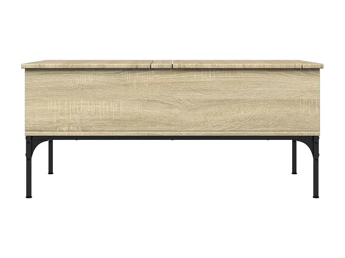 Tavolino Rovere Sonoma 100x50x45 cm Legno Multistrato e Metallo