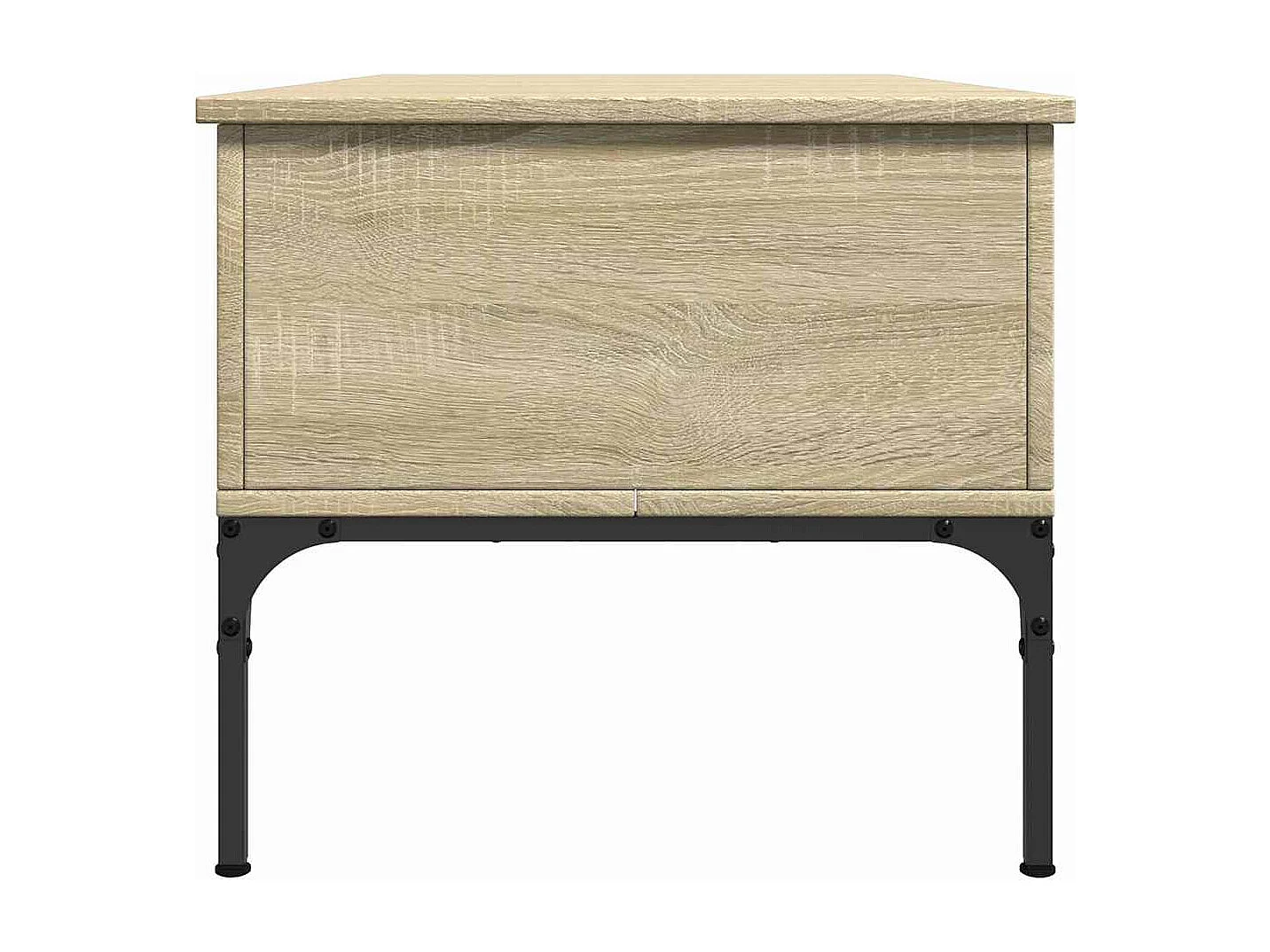 Tavolino Rovere Sonoma 100x50x45 cm Legno Multistrato e Metallo
