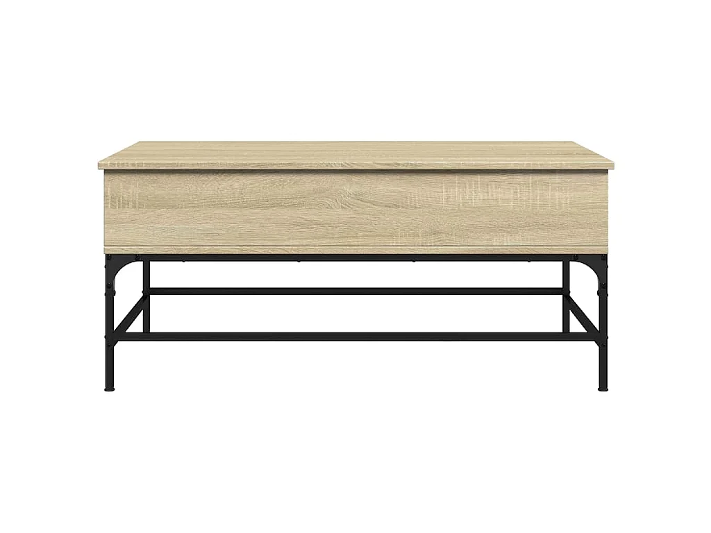 Salontafel 100x50x45 cm bewerkt hout en metaal sonoma eiken
