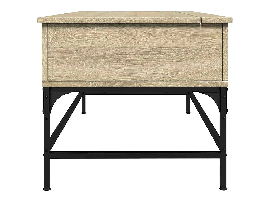 Salontafel 100x50x45 cm bewerkt hout en metaal sonoma eiken