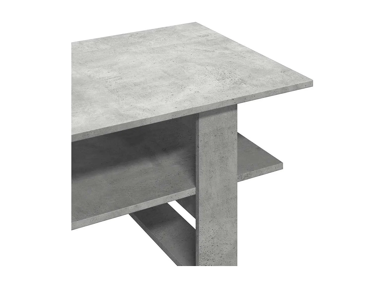 Table basse gris béton 102x55x42 cm bois d'ingénierie