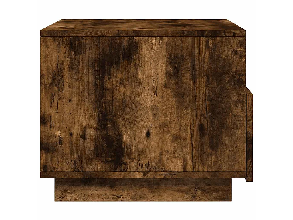 Salontafel met LED-verlichting 50x49x40 cm gerookt eikenkleurig