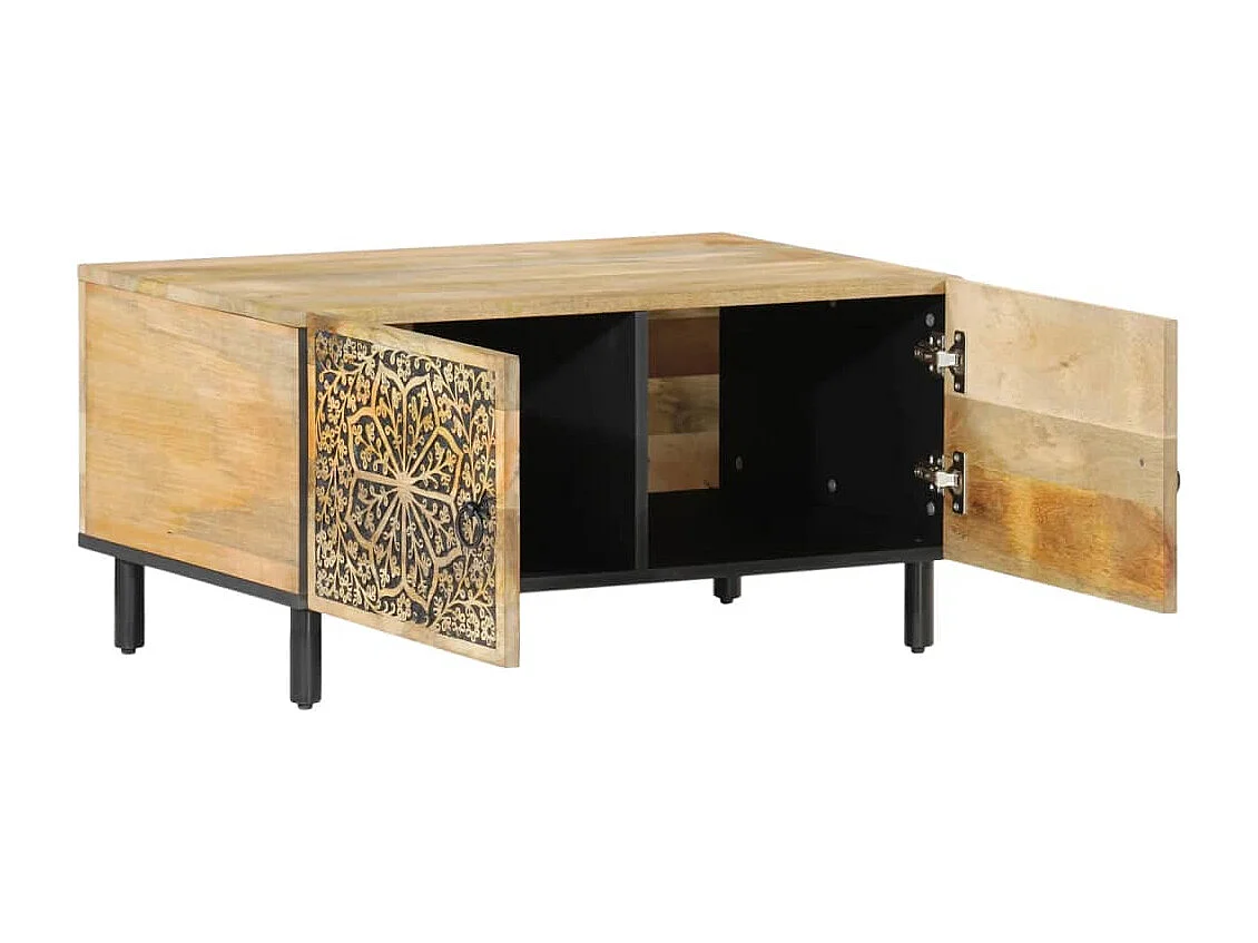 Mesa de centro 80x50x40 cm madeira de mangueira maciça